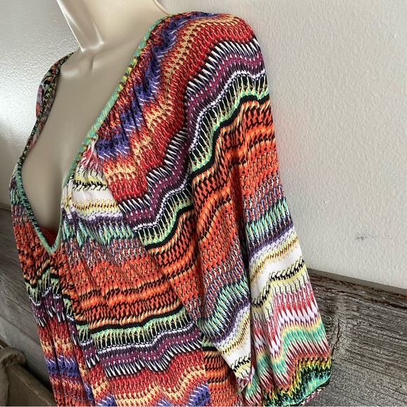 Tbags Los Angeles colorful print dress size small - Picture 2 of 7